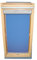 Rollo für VELUX Dachfenster Abdunkelungsrollo Komfort Premium für TYP GGU/GPU - M06 - Farbe mittelblau - mit BLENDE und Haltekrallen - KLICK Montage