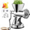 VEVOR Spremiagrumi Manuale con Base a Ventosa Spremiagrumi di Grano Spremiagrumi in Acciaio Inossidabile Spremitura Frutta Spremitura Grano Ginger Mela Uva