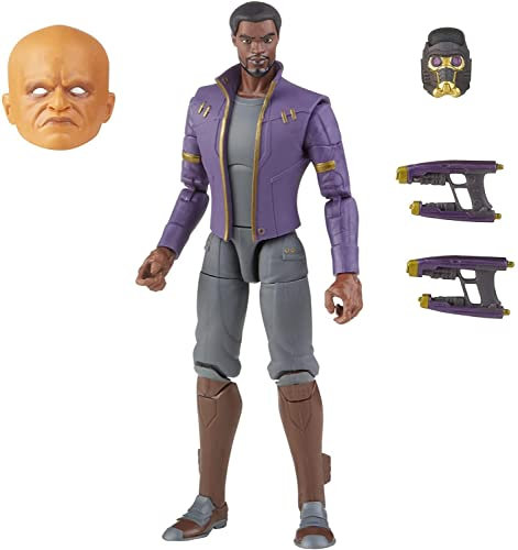 Marvel Avengers Legends Series, Figurine T'Challa Star-Lord de 15 cm avec Design Premium, 3 Accessoires et pièce Build-a-Figure F0329 Multicolore