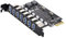 NFHK 7 puertos PCI-E a USB 3.0 HUB PCI Express adaptador de tarjeta de expansión 5Gbps para placa base
