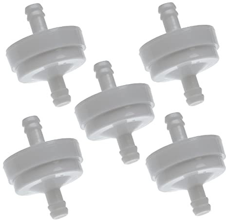 vhbw 5x filtro carburante sostituisce Briggs & Stratton 394358, 394358B, 394358S, 4112, 5098, 5098H per motore di tagliaerba a benzina con pompa