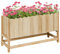 Outsunny Fioriera da Esterno, Verticale e Salvaspazio in Legno di Abete con Foro di Drenaggio e Rivestimento Interno, 86x30x50 cm, color Legno