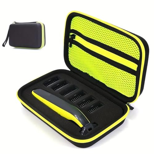 NHPY 1 Stück Tasche Case Für Philips One Blade Face Qp2520/Qp2530/Qp2620/90/70, Harte Reise Tragen Etui Hülle, Für One Blade Rasierer Bartschneider, Kann Speichert Oneblade Ersatzklinge Klingen(Grün)