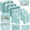 Chijoo 12 teiliges Koffer Organizer Set (Blau) – Packing Cubes Set, Packwürfel, Kofferorganizer, Koffer-organizer - Reise Gadget & Reise Organizer Set