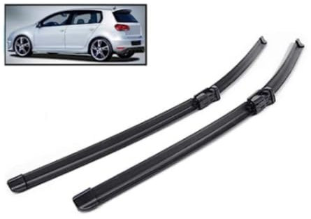 Bqieai 2PCS Auto ABS Kautschuk Heck Scheibenwischer, Für Golf 6 Hatchback 2009-2012 (24+19) Heckscheibe Heckwischerarm Heckwischerblatt Wasserdicht Ersatz Set