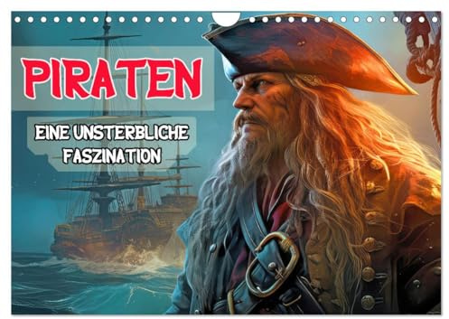 Piraten - Eine unsterbliche Faszination (Wandkalender 2026 DIN A4 quer), CALVENDO Monatskalender: Freibeuter der Weltmeere (CALVENDO Menschen)