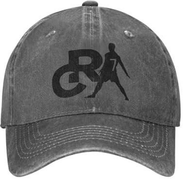 EAEQKOUC Baseball-Mütze CR7 Celebration Sport Klassische Baumwolle Sonnenkappe im Used-Look Unisex-Stil Outdoor-Workouts Verstellbare Passform Kappe Geschenke