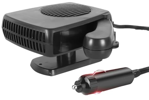 Riscaldatore per auto Riloer per camper 12V 200W Riscaldamento rapido portatile Sbrinamento Sbrinatore Base a 360 gradi Presa accendisigari Compatibile con la maggior parte dei veicoli a 12V