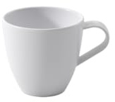 Villeroy & Boch – Pura Espressotasse, ca. 7,5 × 5,7 × 5,1 cm, Reinweiß, spülmaschinenfest & mikrowellensicher, fließende Form, Premium Bone Porzellan made in Germany