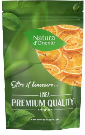 NATURA D'ORIENTE - Arancia disidratata a fette 1000g | Guarnizioni dolci | snack | Cocktail