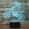 lunaoo Nachtlicht Kinder Nachttischlampe LED 3D Lampe, Stimmungslicht 7 Farben ändern Schreibtischlampen für Geburtstag Geschenk -Motocross Modell