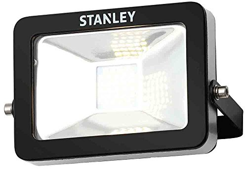 STANLEY Zurich Slimline 10 Watt Floodlight, Black | Outdoor, IP65 Rated, Integrated LED