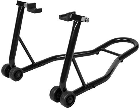 COSTWAY Cavalletto per Moto, Cavalletto Posteriore Moto Universale, Regolabile in Larghezza(nero)