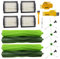 Accesorios para iRobot Roomba i7 i7+ j7 j7+ i3 i3+ i5+ E5 E6 E7 Robot Aspiradora Piezas de repuesto Paquete de 2 juegos de cepillos de goma, 4 filtros Hepa, 4 cepillos laterales