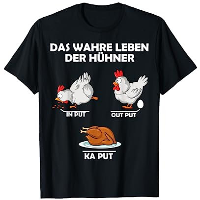 Das Wahre Leben Der Hühner Lustiges Huhn Landwirt Bauer T-Shirt