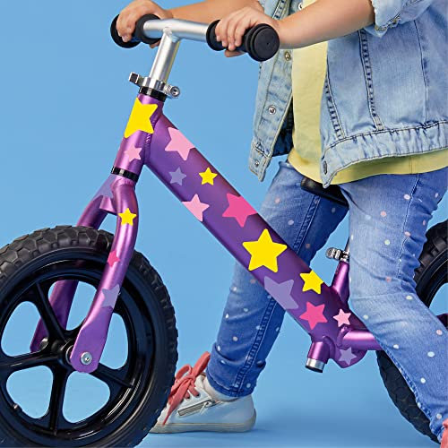 Wandtattoo Loft Fahrradaufkleber für Kinderfahrräder, 54 Stück, Bunte Sterne, Fahrradsticker, Aufkleber Fahrrad, Sticker für Kinder, Aufkleber Laufrad, Fahrraddekoration, Geschenk Kinderfahrrad