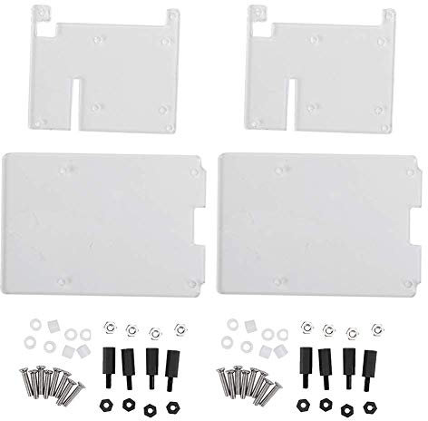 VBESTLIFE Gehäuseschale, transparente Acryl-Gehäuseschale für Raspberry Pi 4B/3B +/3B-HQ-Kamera, Reserve-GPIO-Erweiterungsport-Kameraschnittstelle(for Raspberry Pi 4B/3B+/3B)