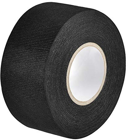 sourcing map Gewebeband Stoff Klebeband Kabelbäume Webstühle Einseitig 40mm x 15m Schwarz