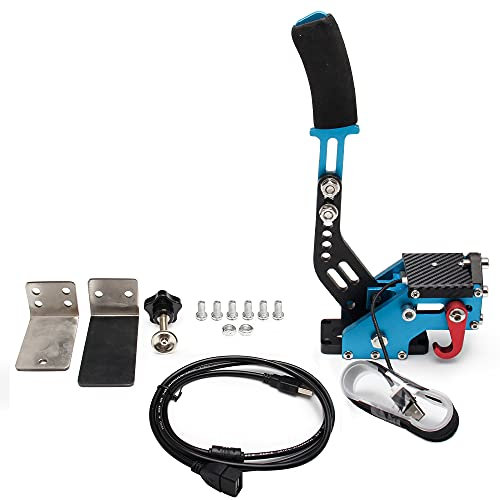 Handbremse PC 64Bit-USB-Handbremse für Rennspiele Lenkradständer G27 / G29 G920 PC Blau (Nur für PC, Nicht für Xbox und PS4/PS5) [Video Game]