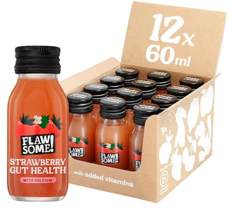 Flawsome! Prebiotic Shots (12x60ml) | Gut Health | 3g of Prebiotic Fibre in Every Shot | Whole Ingredients, Nothing Artificial | Nature’s Answer to Vitamin C Tablets | BCorp Certified