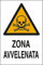 NEW CARTELLO SEGNALETICO - ZONA AVVELENATA - Adesivo Extra Resistente, Pannello in Forex, Pannello In Alluminio (Adesivo 20x31)