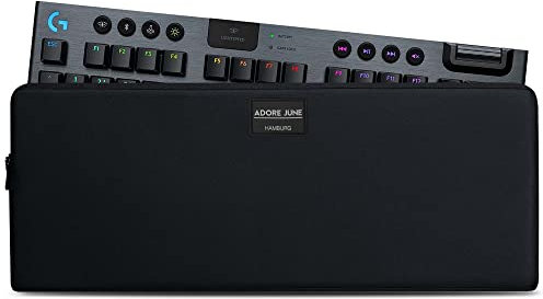 Adore June Keeb Pro Protective Case Compatible with Logitech G915 TKL Lightspeed/Logitech Pro X/Logitech Pro K-DA, Practical fabric bag to carry your keyboard, Black