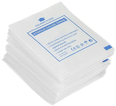 30 Stück Medizinische Gaze, 5 x 5 cm Gaze Erste Hilfe Pad für Die Wundversorgung Wundauflage Vorbereitung