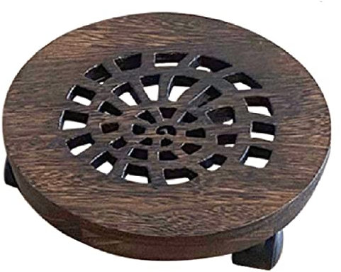 DUNAKE Pflanzenroller Rund 12 Zoll Rollbrett Pflanzen Outdoor Untersetzer Mit Rollen Holz Mit 5 Rollen, Pflanzenuntersetzer Rund Mit Rollen Mit Abnehmbarer Tropfschale (Color : C)