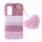 SNCLET Fluffy Plush Case für ZTE Blade A31 Handyhülle Women Girls Case Cute Bling Bow Diamond Fluffy Furry Soft Warm Gradient Fur Protective Cover Silikon Hülle für ZTE Blade A31,Collage-Rosa