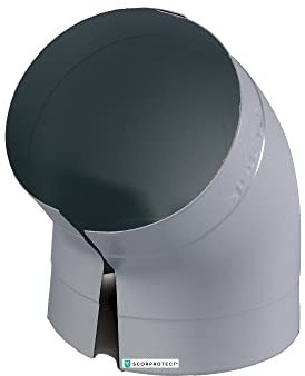 PVC Bogen 45 Grad hellgrau schwerentflammbar (45°-35/20 = D 75mm)