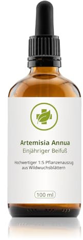 Artemisia Annua Tinktur 100 ml - Einjähriger Beifuß - Hochwertiger 1:5 Auszug - Wildwuchsblätter aus Österreich - Mindestens 4-6 Wochen unter Sonnenlicht gereift