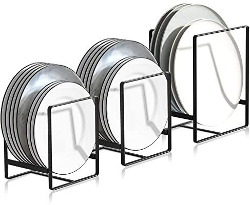 xianzhanEU 3 STK Abtropfgestell Geschirr, Tellerhalter, Metall Multifunktion Organizer, Geeignet für Küchen Aufbewahrungsplatten Geschirr & Topfdeckel