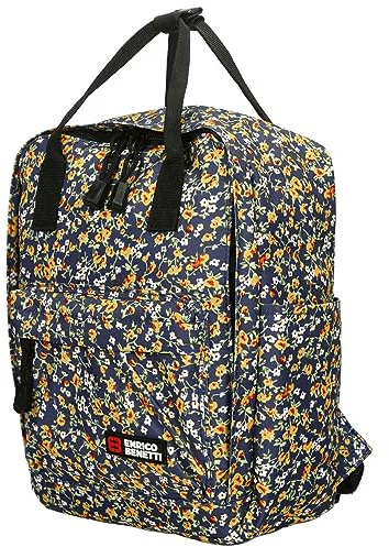 Christian Wippermann Kleiner 24x29x10 cm Damen Rucksack Tasche City Bag Cityrucksack Blumen-Blau