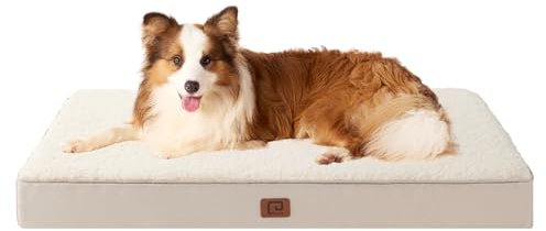 EHEYCIGA Orthopädisches Hundebett Grosse Hunde XL 104x68x9cm, Hundekissen Waschbar Flauschig, Hundematte Hundematratze für Kiste, Kamel