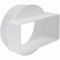 Repa Market 110 x 55 mm / 11 x 5,5 cm Collegamento del canale piatto rettangolare abbreviato per tubo rotondo - Ø100 mm - ventilazione, riscaldamento, raffreddamento - Aria - Aerazione Canalina, Tubi