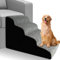 Vefhby Hundetreppe für Kleine Hunde, 4 Stufen 50cm Haustiertreppe für Sofa und Bett, Hunderampe Katzentreppe mit Abnehmbarem, Waschbarem Hunde Treppe