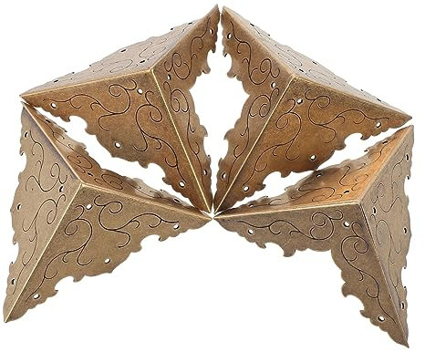 Mikikit Antike Retro-eckschützer Aus Messing 1 4er-Set Massive Metalldekorationen Möbel-eckbeschläge