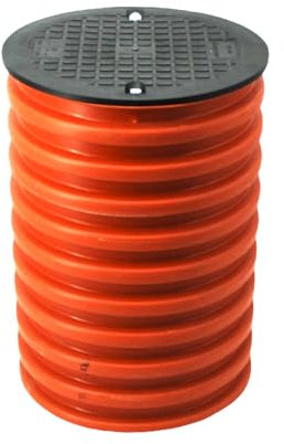 Megaastore KG Steigrohr Schachtrohr Wellrohr DN315 Länge - 0,5m Kanalschacht Kanalrohr Abwasser (DN 315) | mit PP Schachtdeckel, Abdeckung DN315 Druckklasse A15-1,5 Tonne