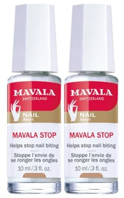 Stop-Nagellack, reparierende Formel, stoppt das Kauen der Nägel | hält Finger am Mund oder Daumen ab, farblos, 2 x 10 ml