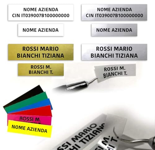 Targhette adesive Posta Citofono personalizzate con nome e codice CIN - Etichette adesive in vinile in varie Misure e Colori - Resistenti Ideali per Esterno