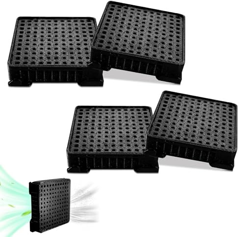 Aktivkohlefilter passend für Liebherr-Kühlschränke 9096989 9882460 9882429 988246000, Ersatzfilter für 7440021-00, Fresh Air Filter mit Aktivkohle, Kühlschrankfilter (4 Stück)