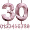 30th Geburtstagskerze, 3D Design Roségold Glitter Nummer Kerzen, Cake Topper Dekorationen, Kuchen Kerze für Geburtstagsparty, Hochzeitstag, Baby-Dusche, Party-Dekoration