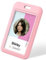 Uniclife Porta Badge Scorrevole Verticale in Plastica Rigida con Finestra Trasparente Custodia Protettiva Rosa Portabadge per Ufficio e Scuola Carte d'Identità e Carte di Credito, 1 confezioni