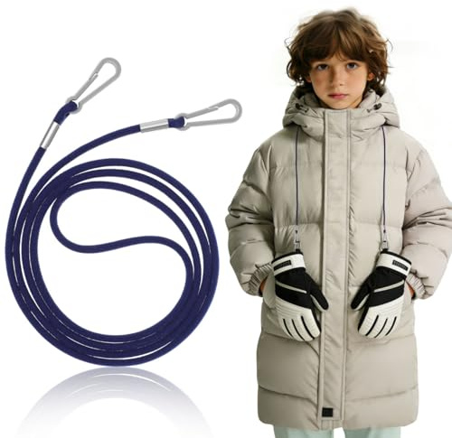 ULTECHNOVO Mitten Clips Ski Handschuhgurt Für Kinder Kleinkinder Erwachsener Elastischer Handschuh Lanyard Anti-Verloren