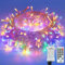 LITYBY Christmas Tree Lights,12M 120LED Fairy Lights for Bedroom,8 Modes Plug in Fairy Light with Remote Control,Indoor/Outdoor String Lights for Bedroom Party Xmas Decorations(Multi-Coloured)