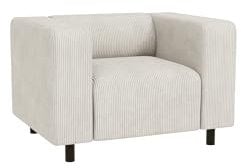 S-Style Möbel Sessel Wohnzimmer Armsessel Lesesessel Relaxsessel Skandinavischer Stil Cord Stoff Kratzfest Viggo Beige