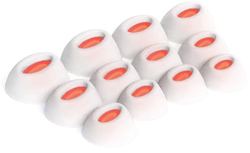 Okuli 12 x Silikon Ohrstöpsel Ohrhörer Gummi Tipps Für JBL Tune Flex Kopfhörer Ohrhörer in Weiß