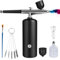 Airbrush Kit with Compressor - Rechargeable Portable Non-Clogging High-Pressure Air Brush Set with Nozzle and Cleaning Brush Set for Nail Art, Makeup, Barber, Cake Decor, Model Painting (Black)