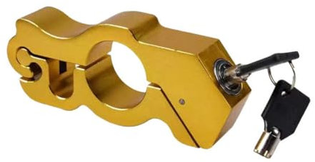 DCAJHSD Lucchetto per Moto per Vespa GT GTS GTV 60 125 200 250 300 300ie,Lucchetto Antifurto Durevole Moto Lucchetto Manubrio Lucchetto Freno Acceleratore Antifurto Accessori,Yellow