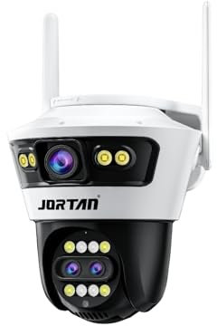 Cámara de Seguridad Inteligente JORTAN 5 WiFi 9MP – Sistema de Doble Lente con Zoom Híbrido 8X para Monitoreo Avanzado en Exterior e Interior